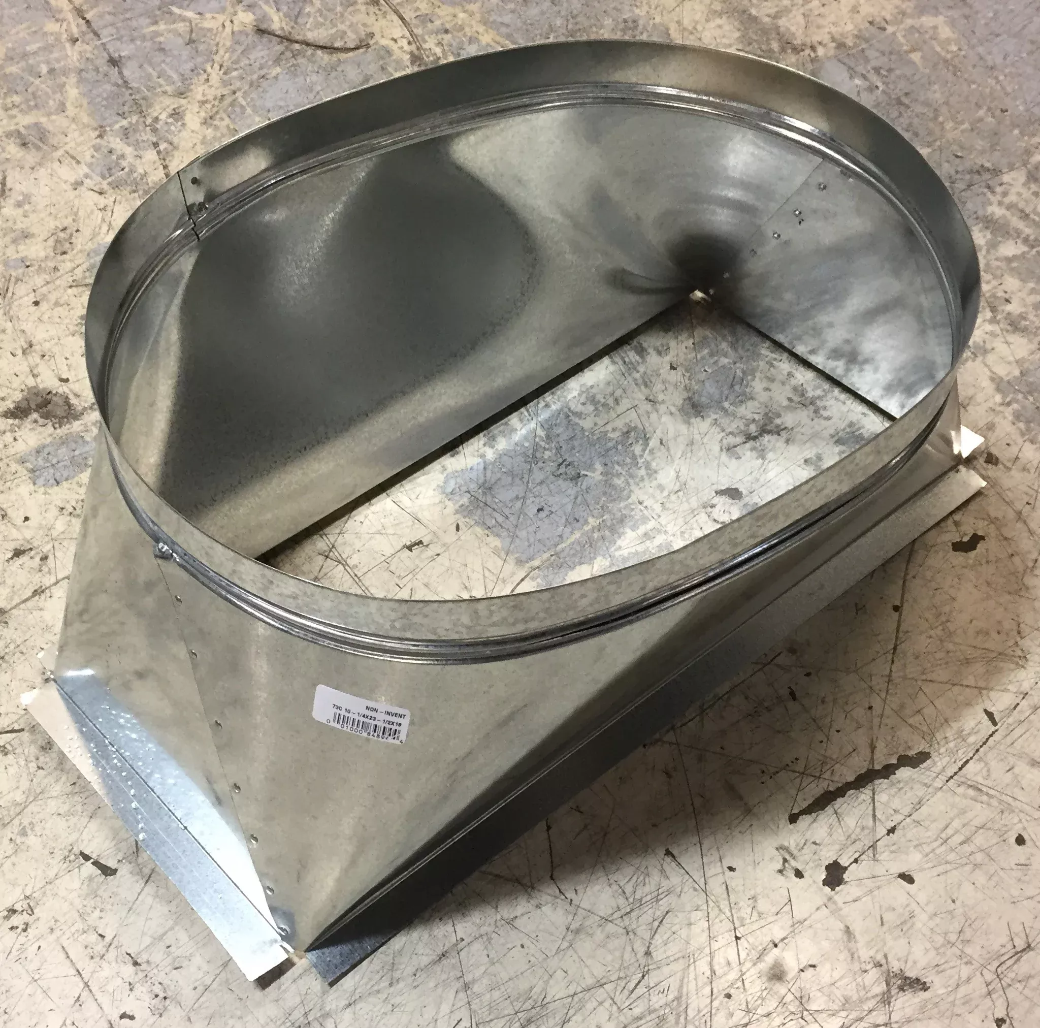 10-1/4" X 23-1/2" X 18" SQUARE TO ROUND BOOT ADAPTER