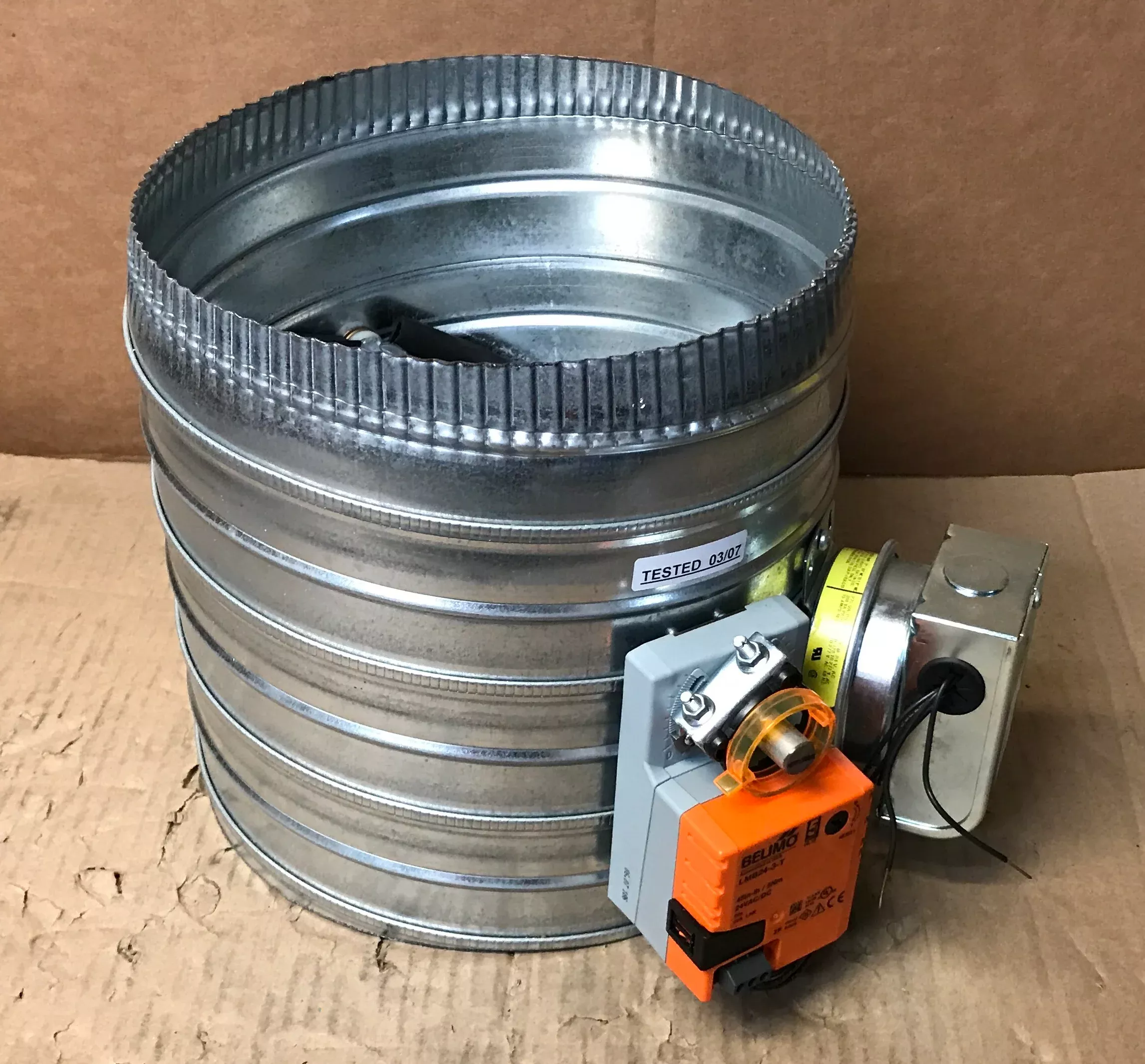 10" Static Pressure Controlled Motorized Bypass Damper w/24 Volt Modulating Actuator