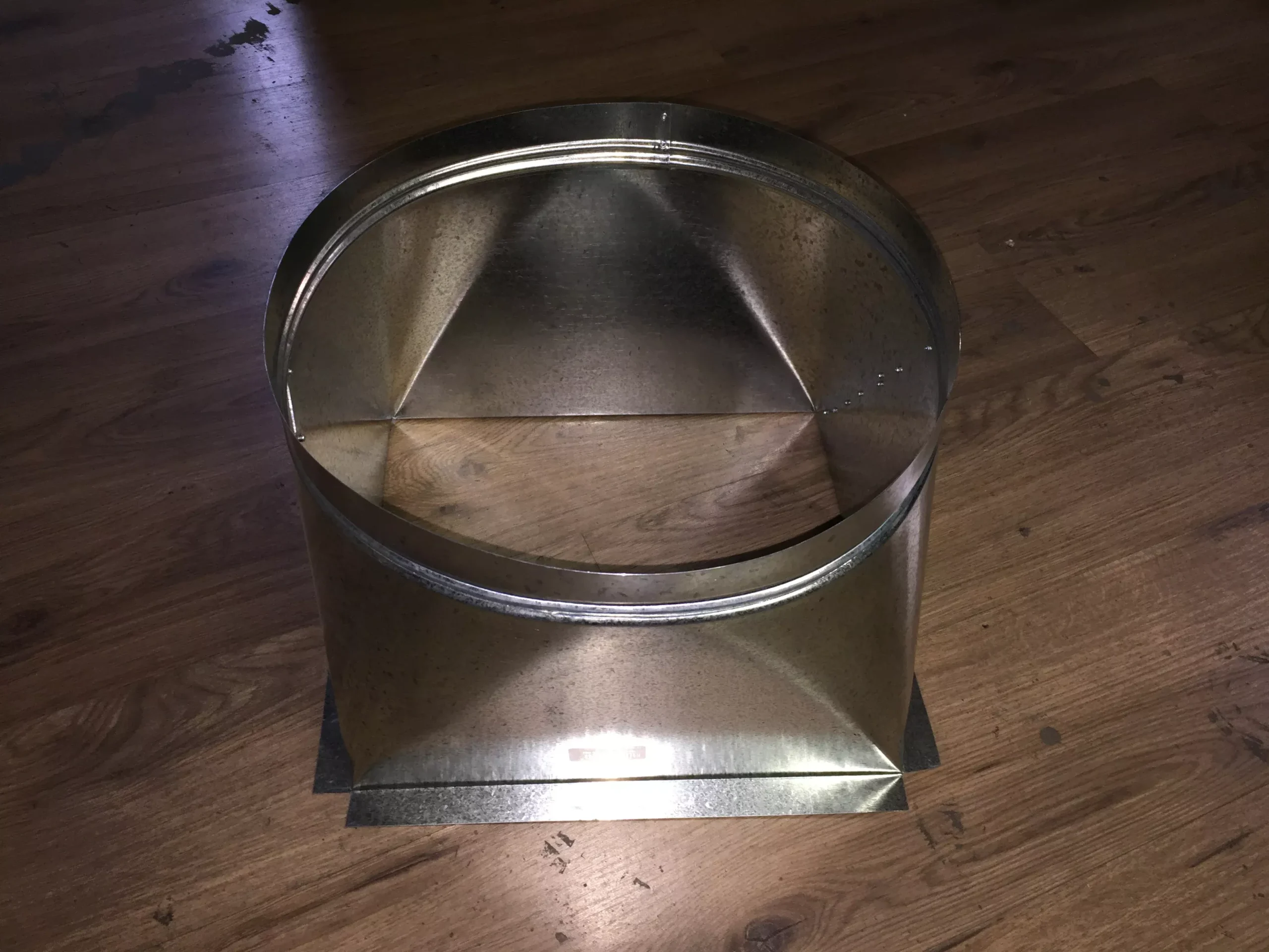 13-3/4" X 15" X 16" SQUARE TO ROUND BOOT ADAPTERWITH 1" LIP