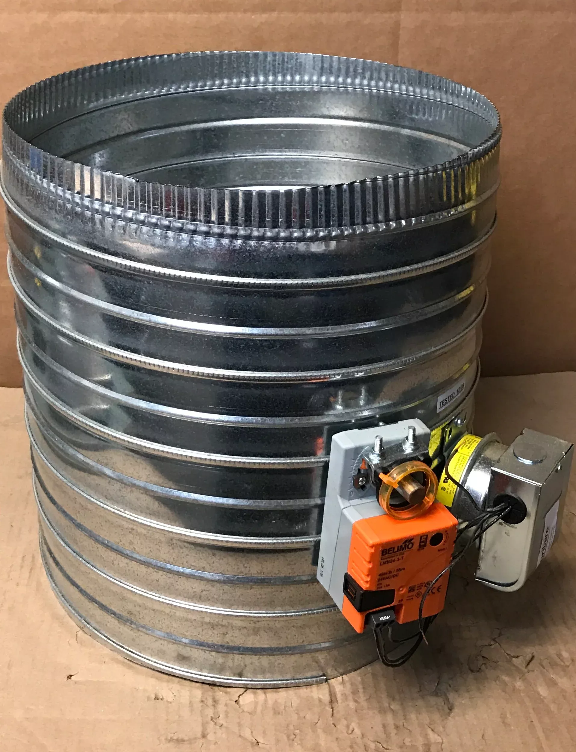14" Static Pressure Controlled Motorized Bypass Damper w/24 Volt Modulating Actuator