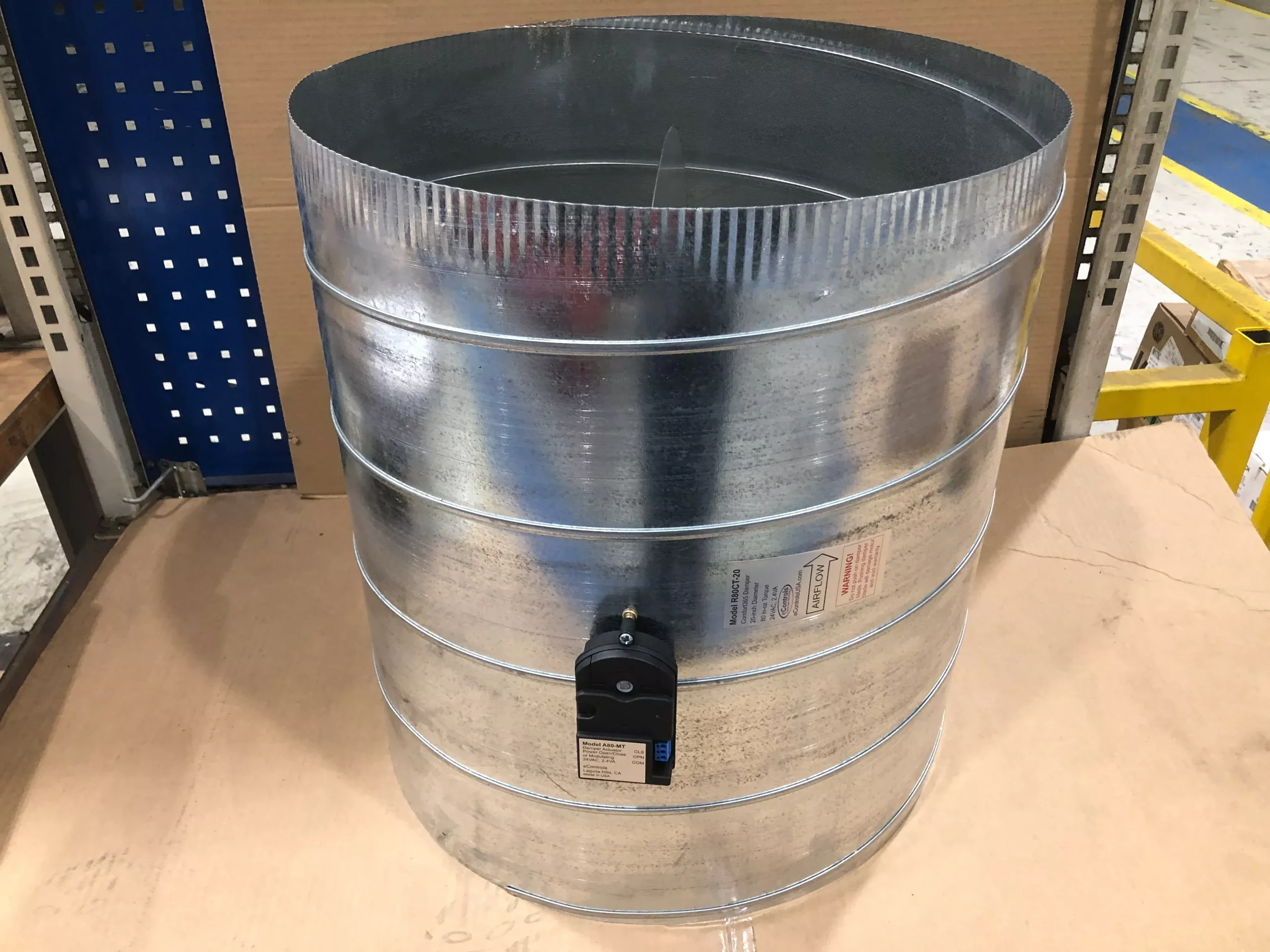 20" DIAMETER WIRED MODULATING DAMPER WITH ACTUATOR, 24VAC