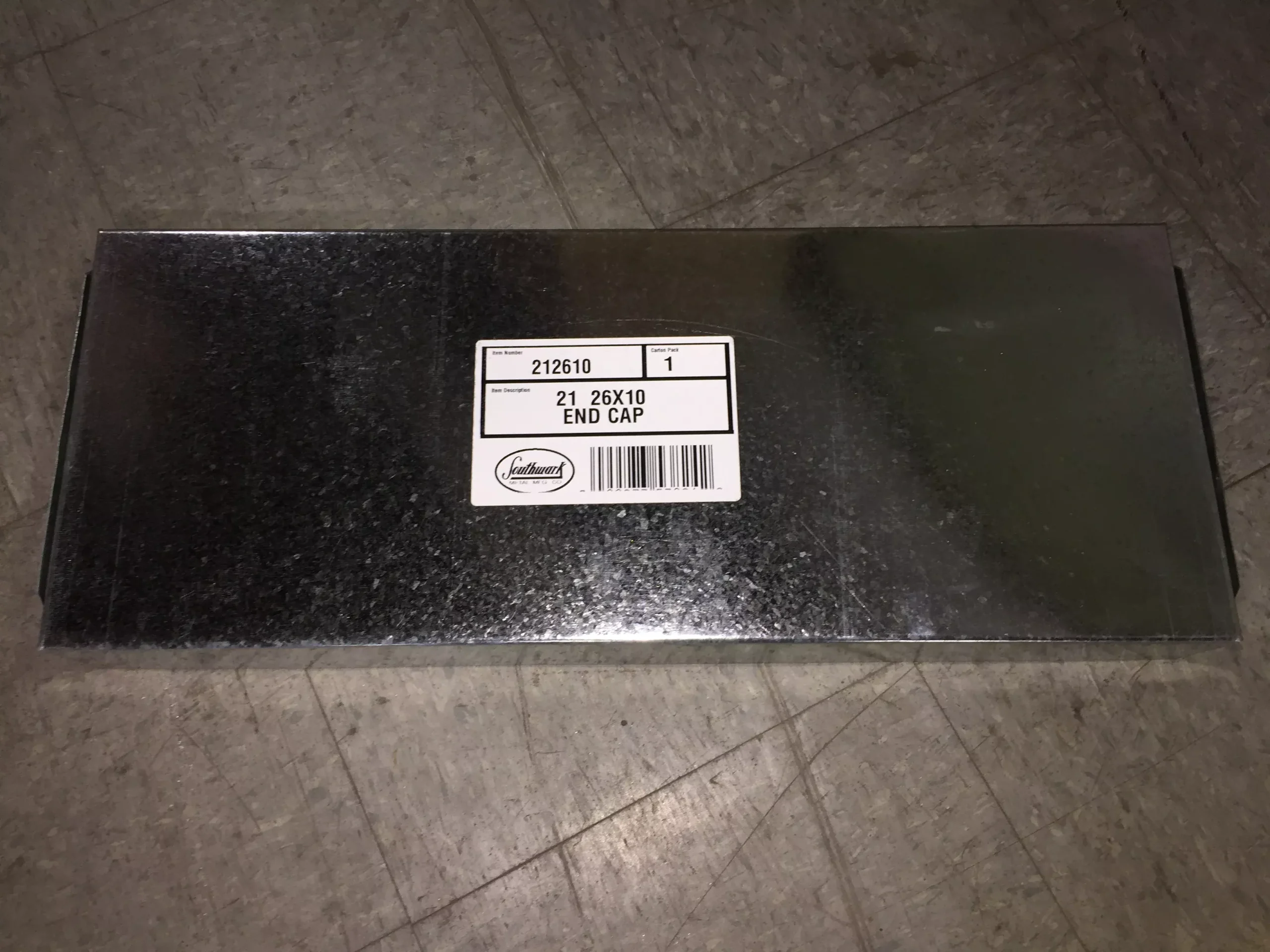 #21 26" X 10" RECTANGULAR DUCT END CAP