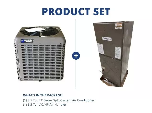 3.5 Ton Split-System Air Conditioner, 208-230/60/1, 13 SEER and 3.5 Ton Multiposition Air Handler