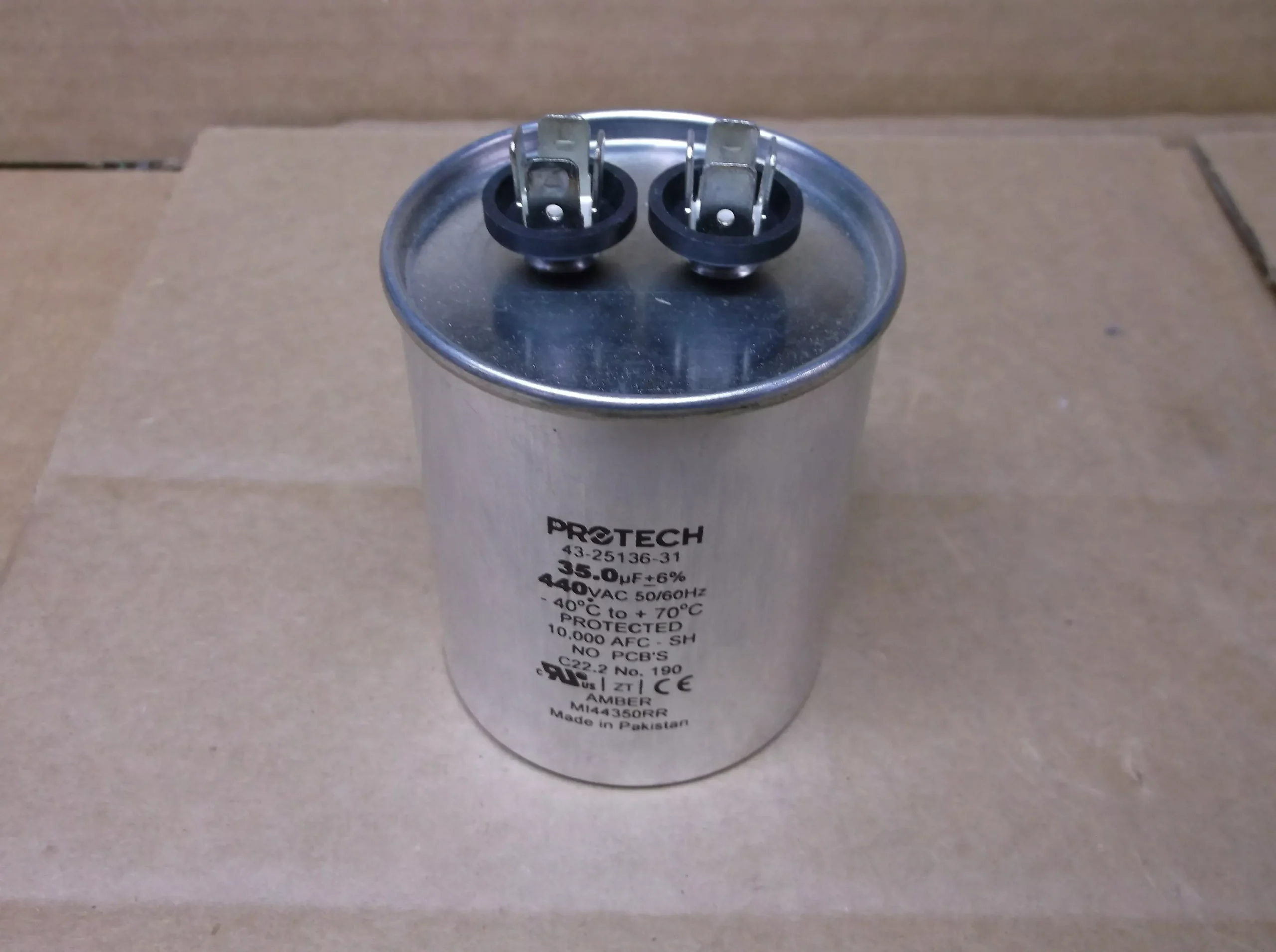 35UF X 440VAC ROUND RUN CAPACITOR