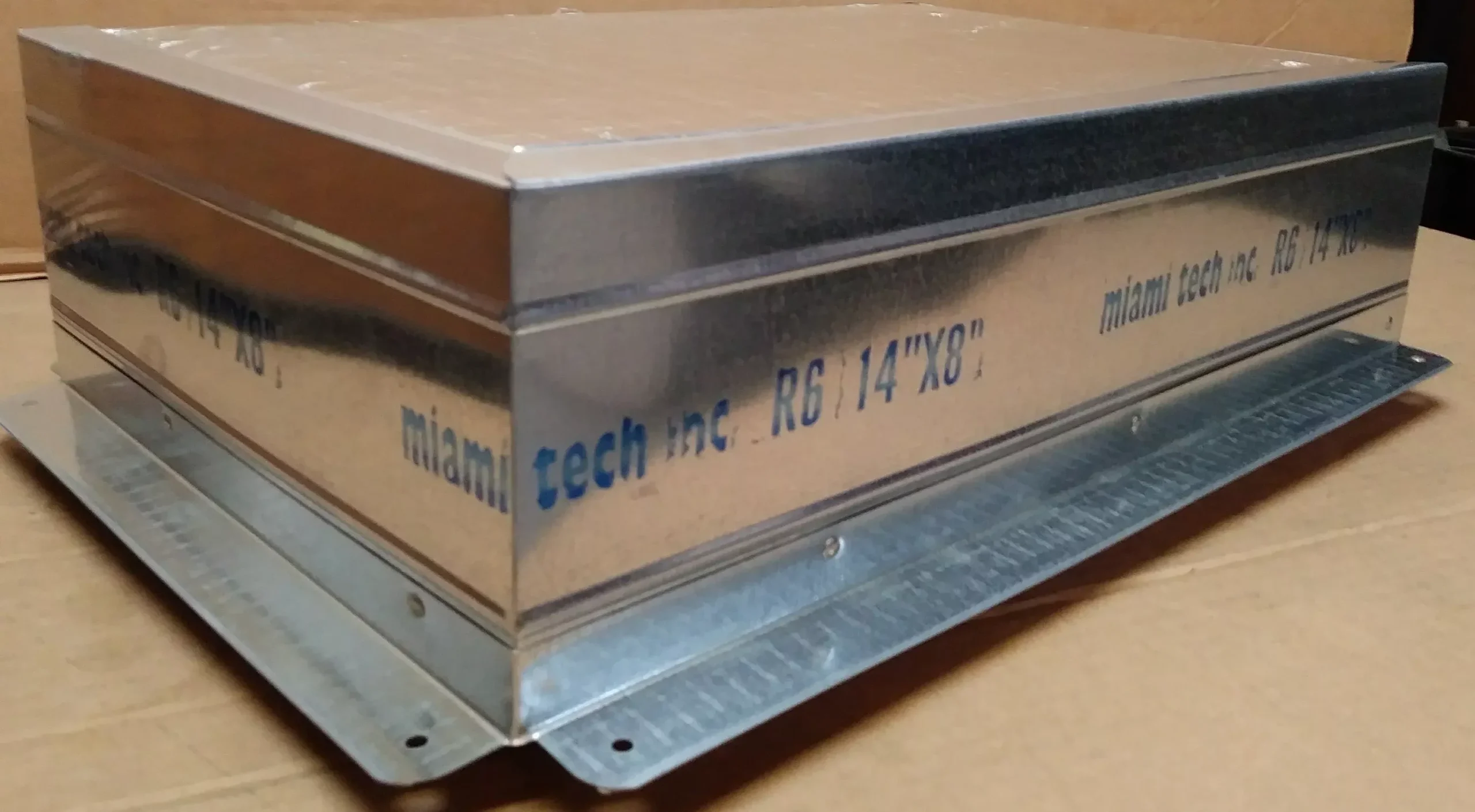 8" X 14" RETURN AIR BOX, R6, 30 GAUGE