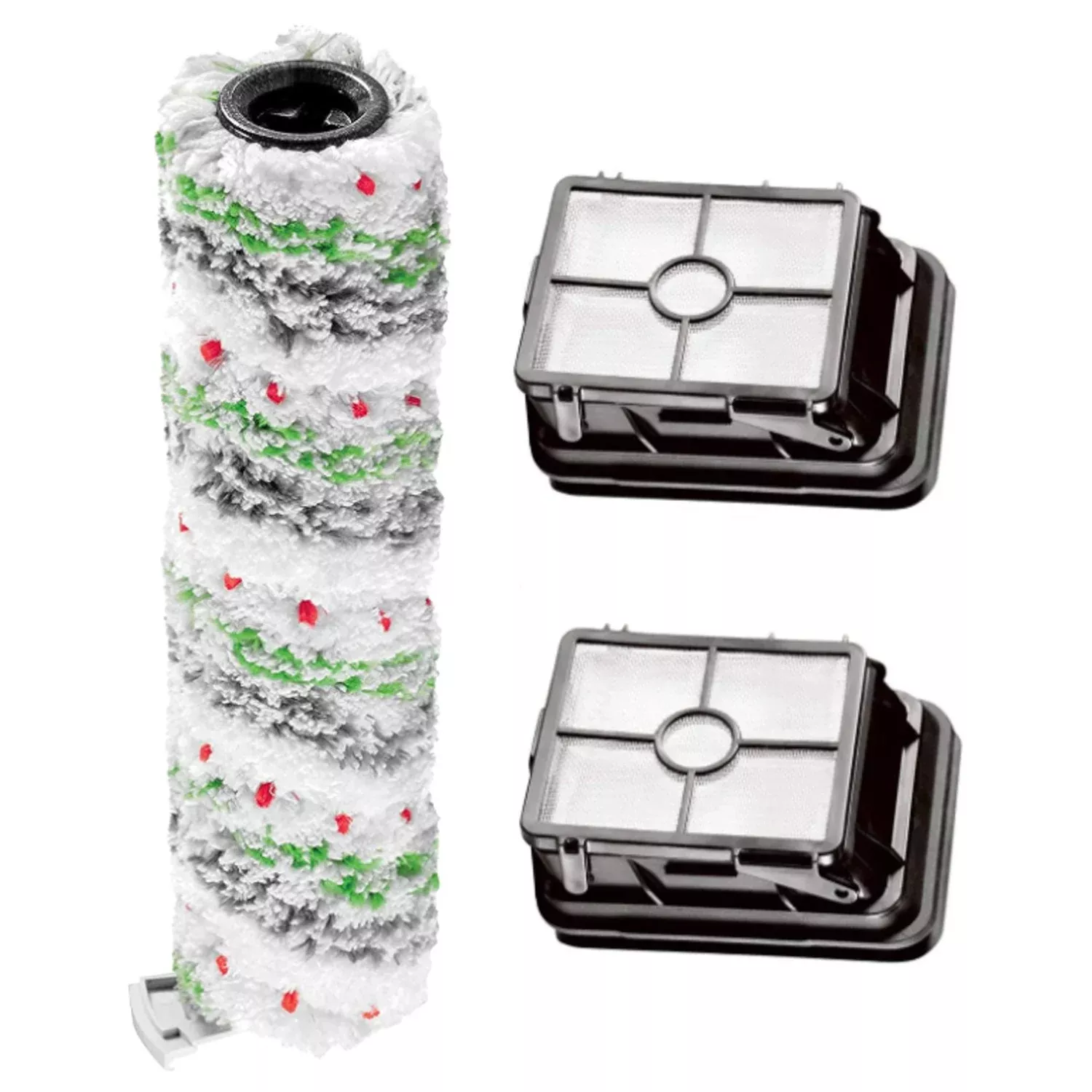 Bissell Multi-Surface Pet Brush Roll & Filter Kit for Select CrossWaveOne 1618641, 161-8641 Roller & Two 1608684 160-8684 Filters