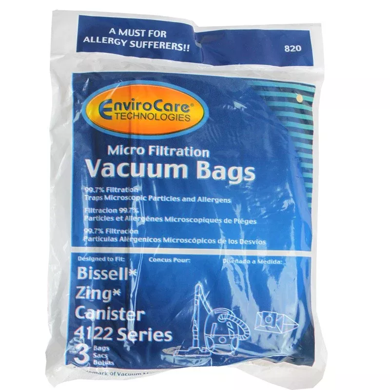 Bissell Zing 4122 Series Vacuum Bags 3 Pack Generic