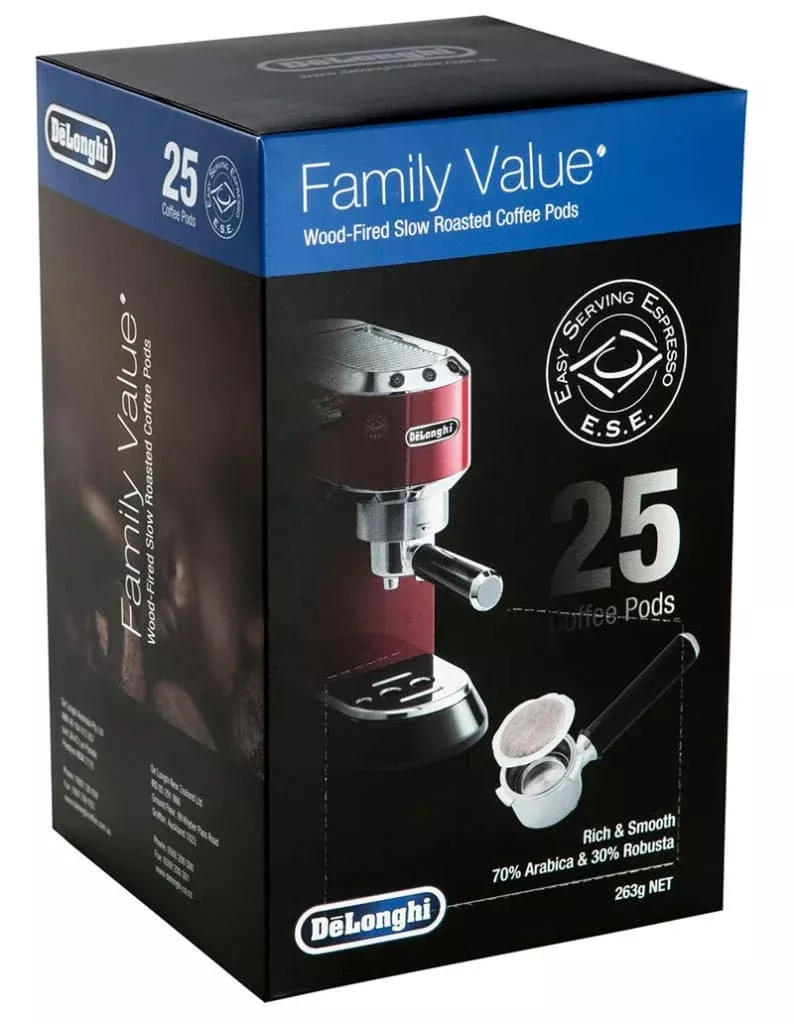 Delonghi 25 Pack of Family Value E.S.E. Coffee Pods - 5513294791