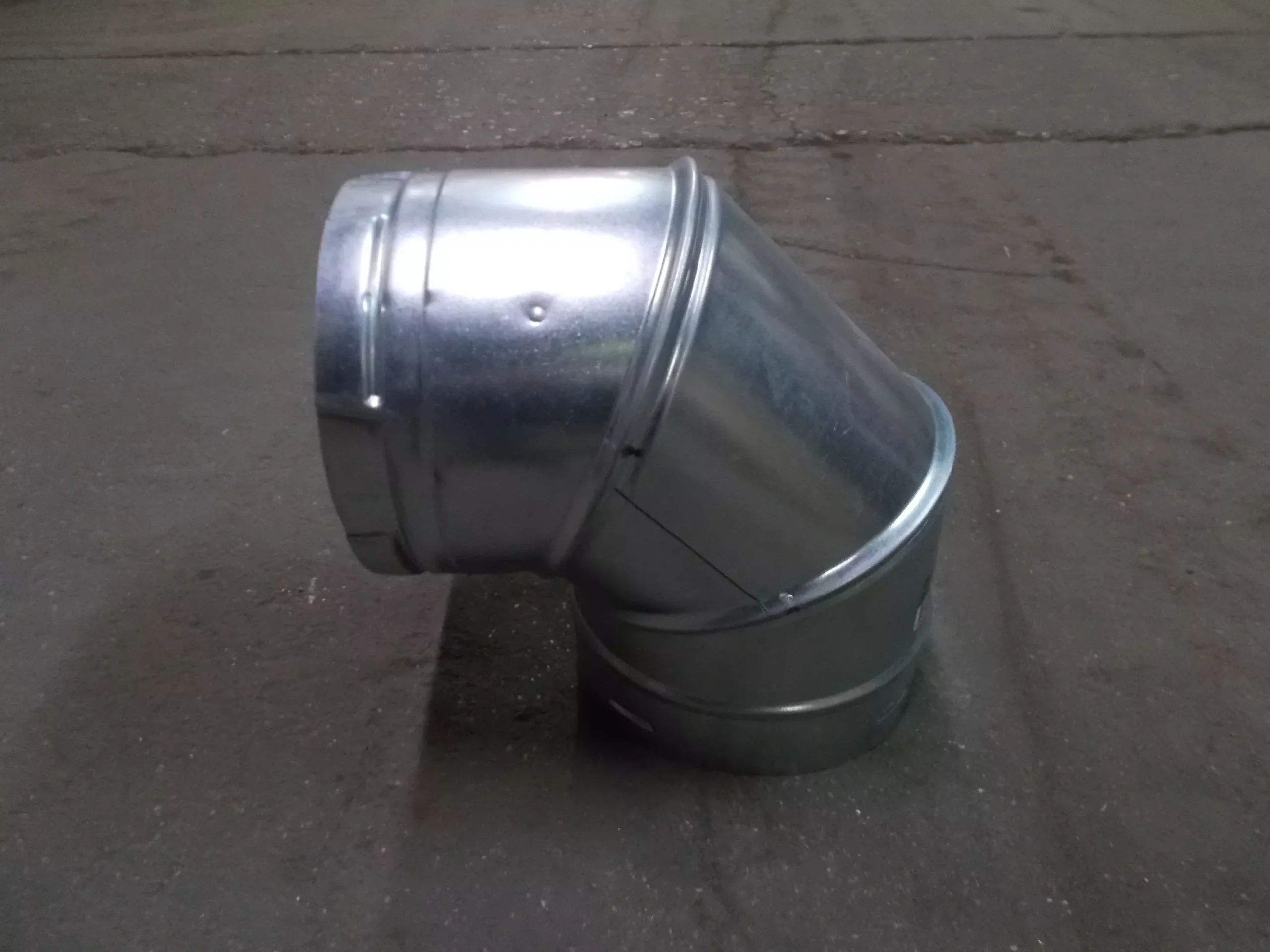 ELBOW 90 DEGREE 4" X7" B-VENT GALVANIZED STEEL