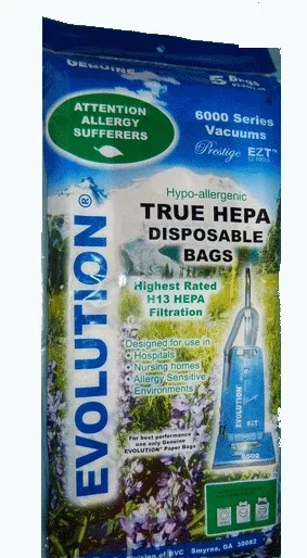 Evolution Cloth Type Synthetic Vacuum Cleaner Bags for 6000 Series- 6 Pack