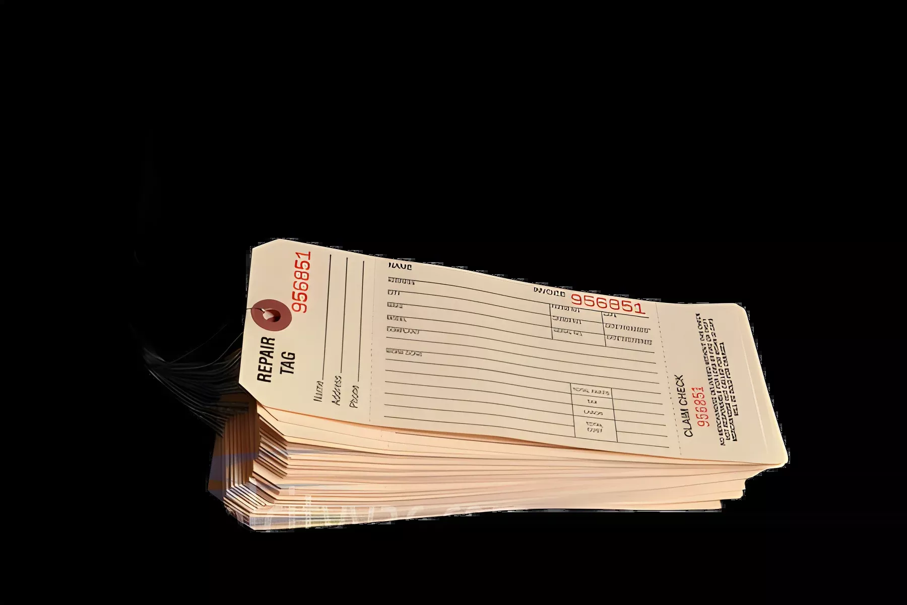 Fit All Repair Tags Single Copy w/Wire #32-0300-02
