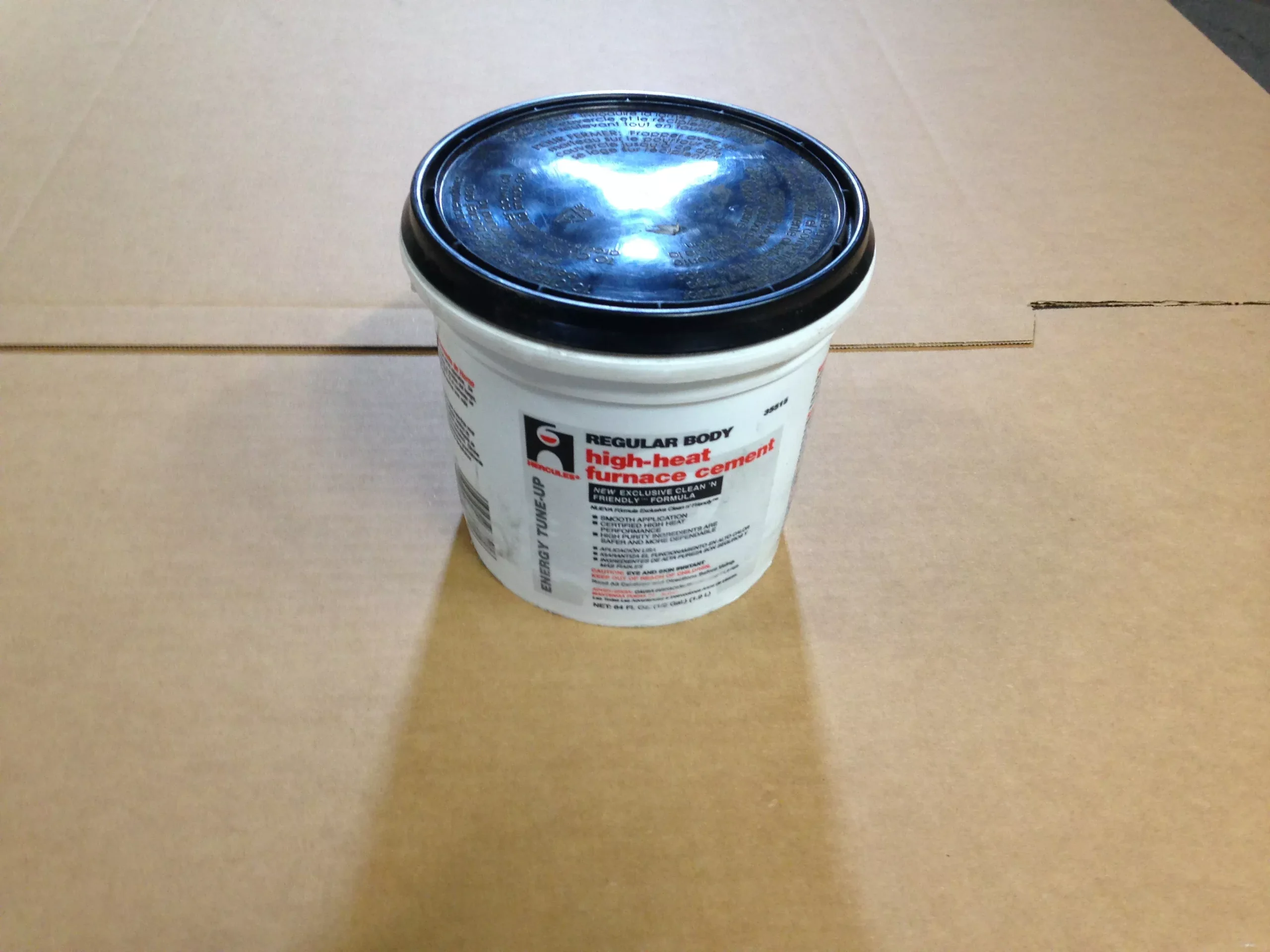 HIGH HEAT FURNACE CEMENT, 1/2 GALLON