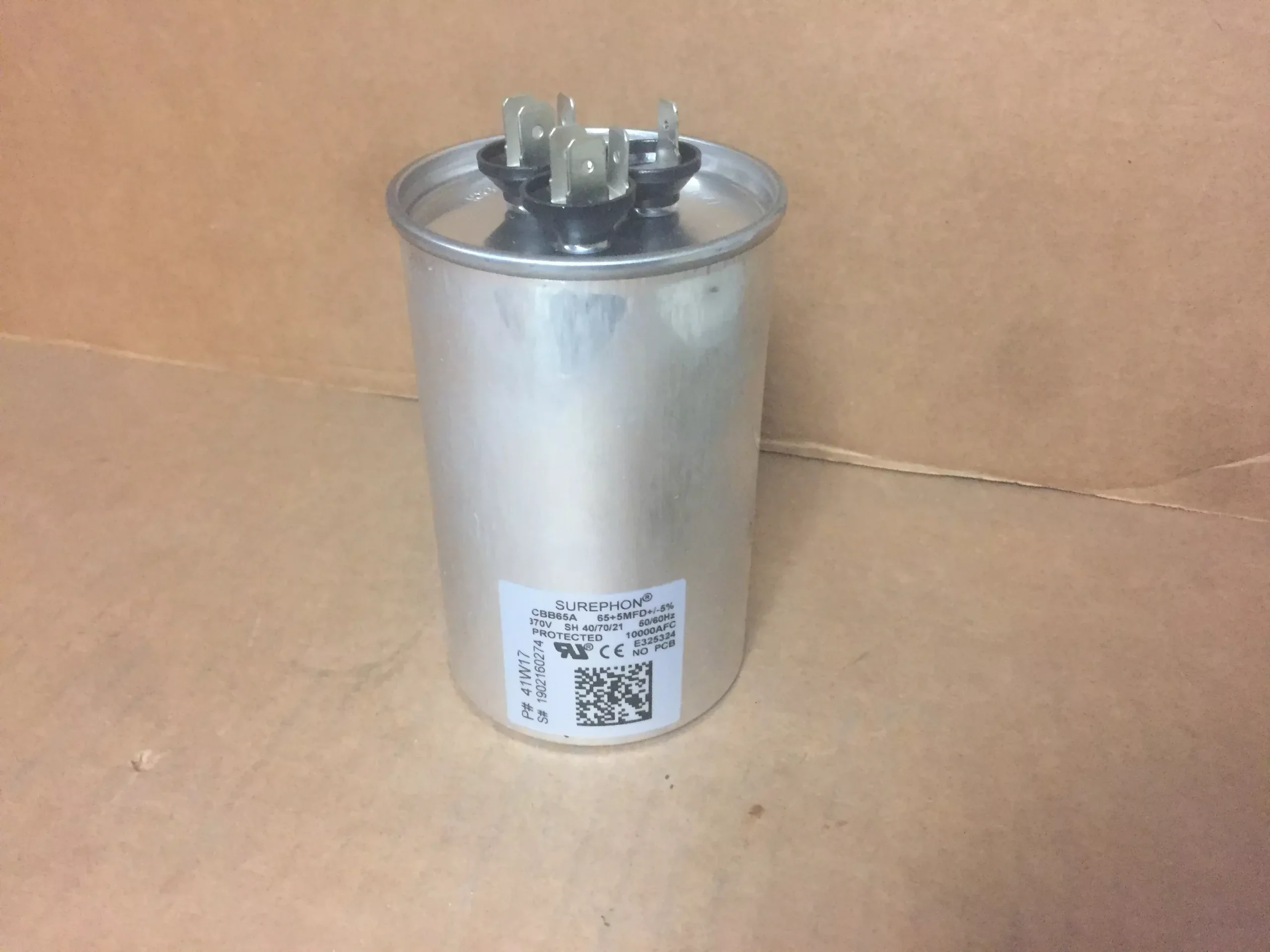 MFD 65+5 370 VAC Round Capacitor