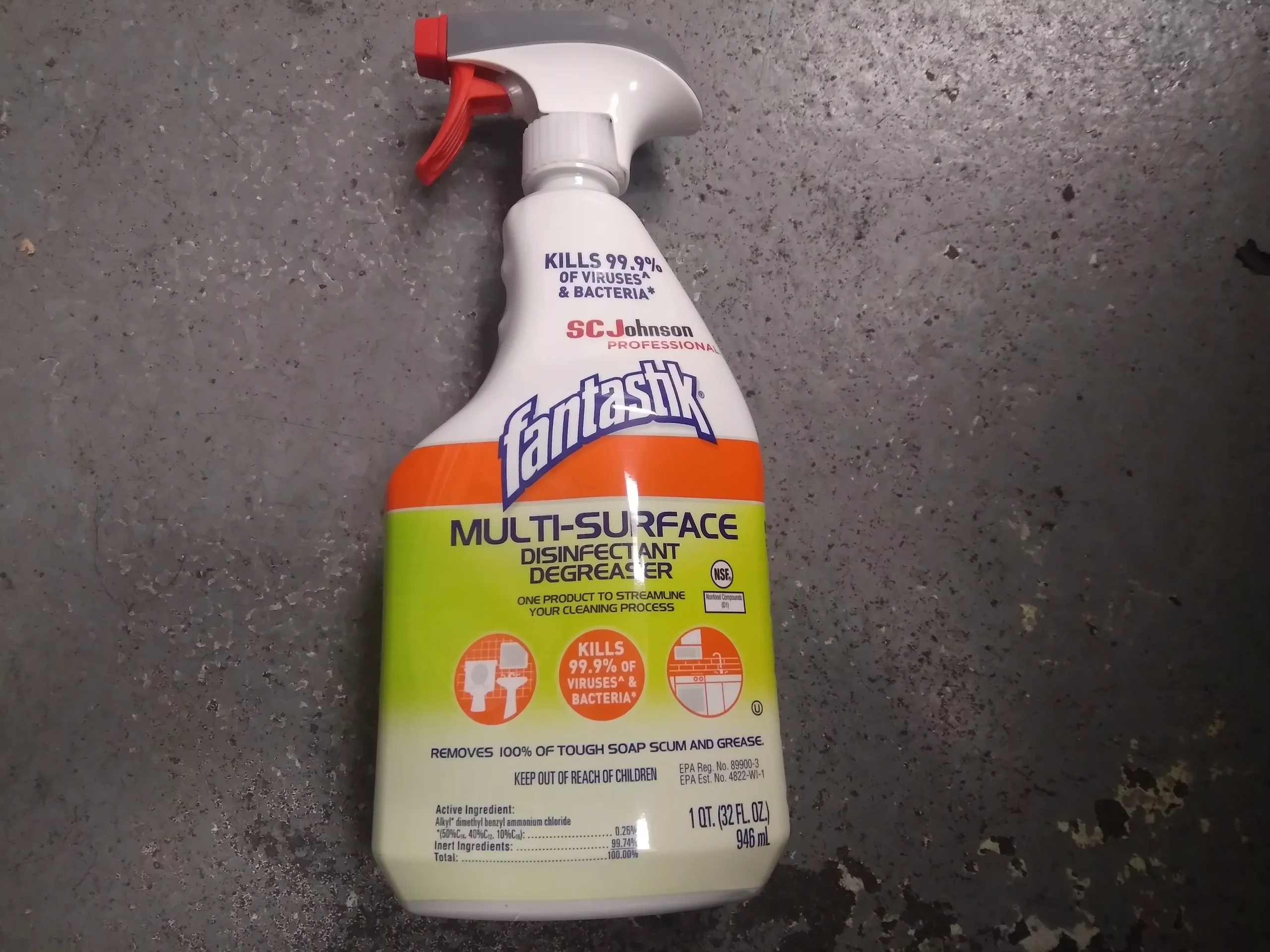 MULTI-SURFACE DISINFECTANT DEGREASER 32FL OZ SPRAY BOTTLE (SOLD AS 8 PER CASE)