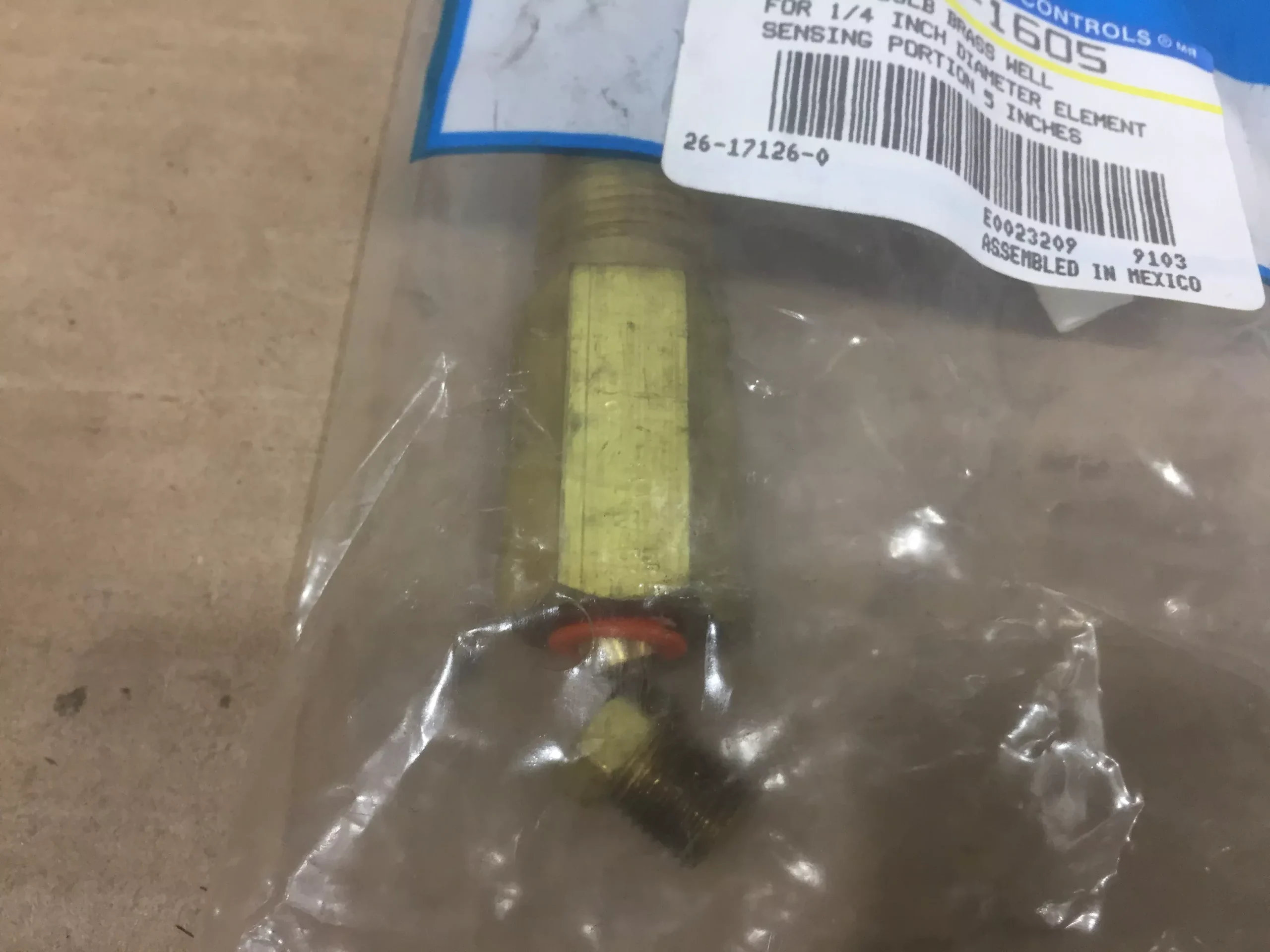 Single Buld Brass Well 1/4" Diameter Element